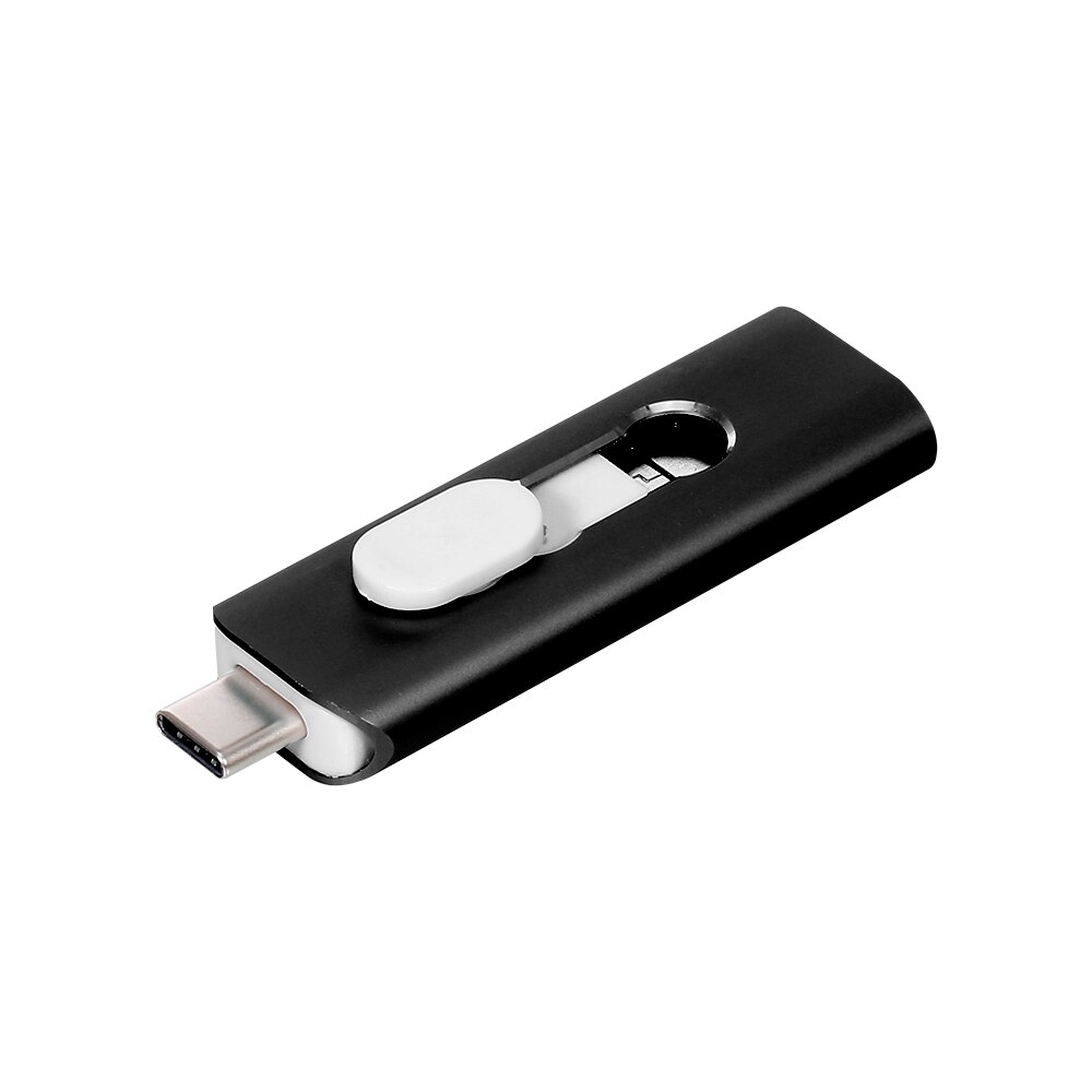 Tipo telescópico de alta velocidade 128gb 64gb usb-c micro usb três portas otg u disco usb vara de memória yvonne y15d usb pen drive usb3.0: Black 128GB