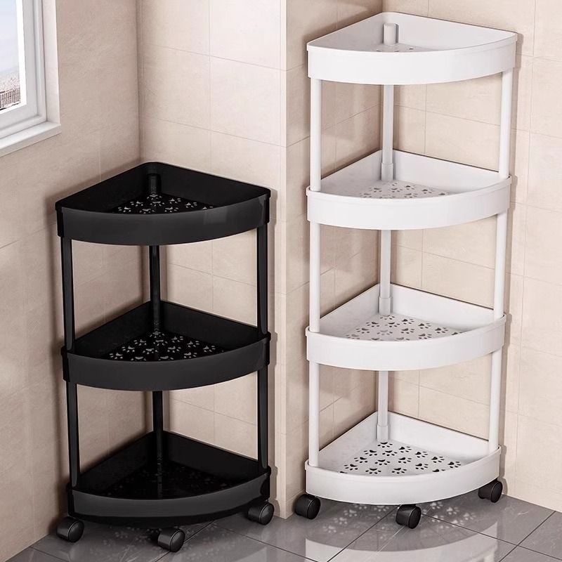 Bathroom Shower Gel Corner Rack Multi-layer Mobile Storage Rack Living Room Snack Rack Debris Kitchen Storage Shelf