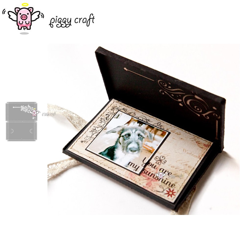 Piggy håndverk metall skjære dies kutte form mold boks dekorasjon utklippsbok papir håndverk kniv form blad punch sjablonger dør