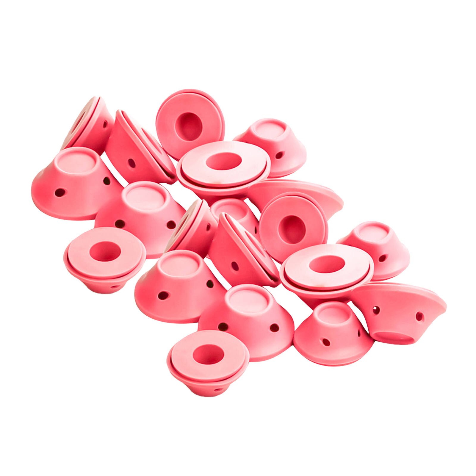 Silicone Hair Rollers Heatless Set Cold Wave Rollers Perm Rods for Natural Curly Wavy Hair Hairdressing Styling Kids Girls: Pink