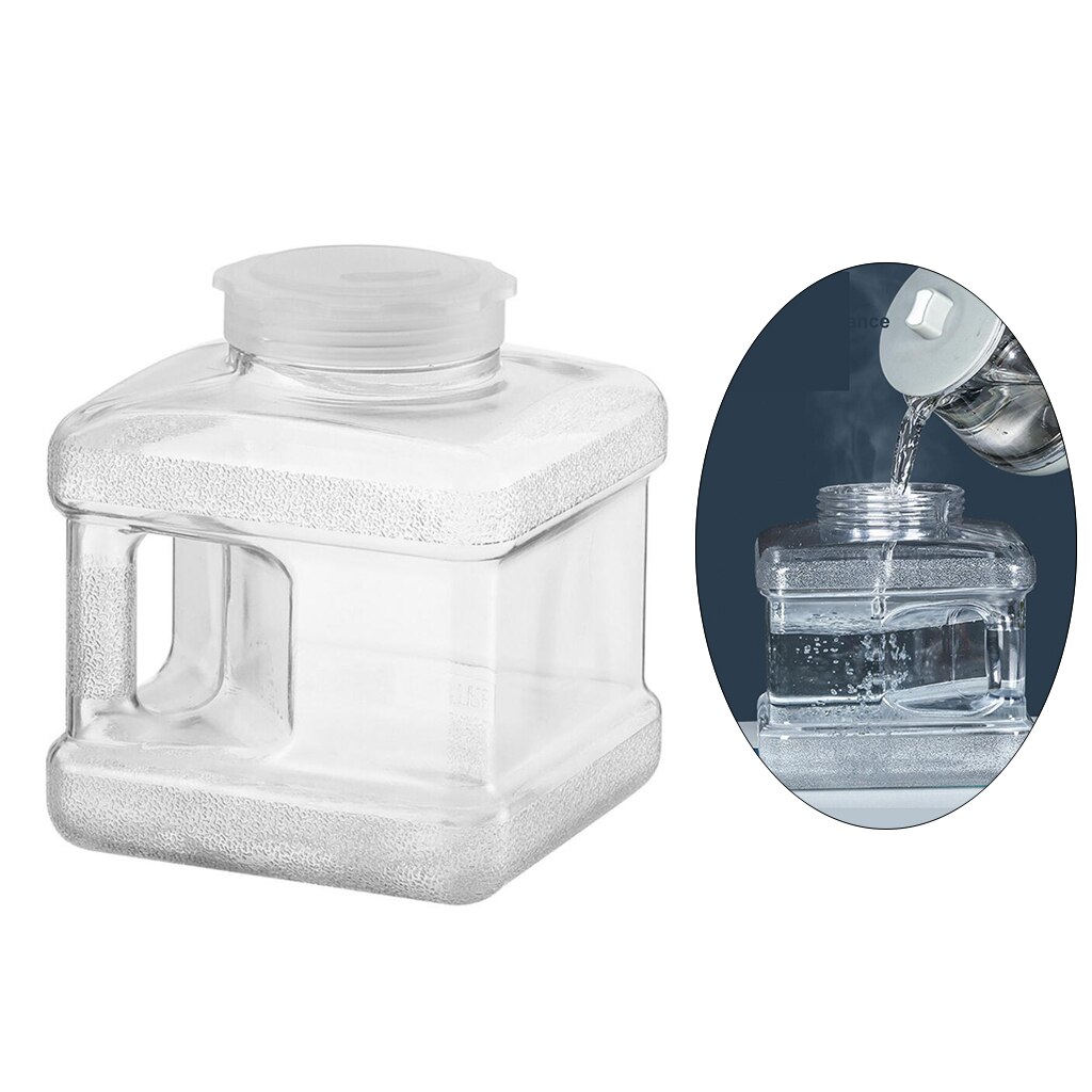 Grand conteneur carré de stockage d&#39;eau étanche, conteneur de bouteille de stockage d&#39;eau, lavage de voiture de Camping: 5L