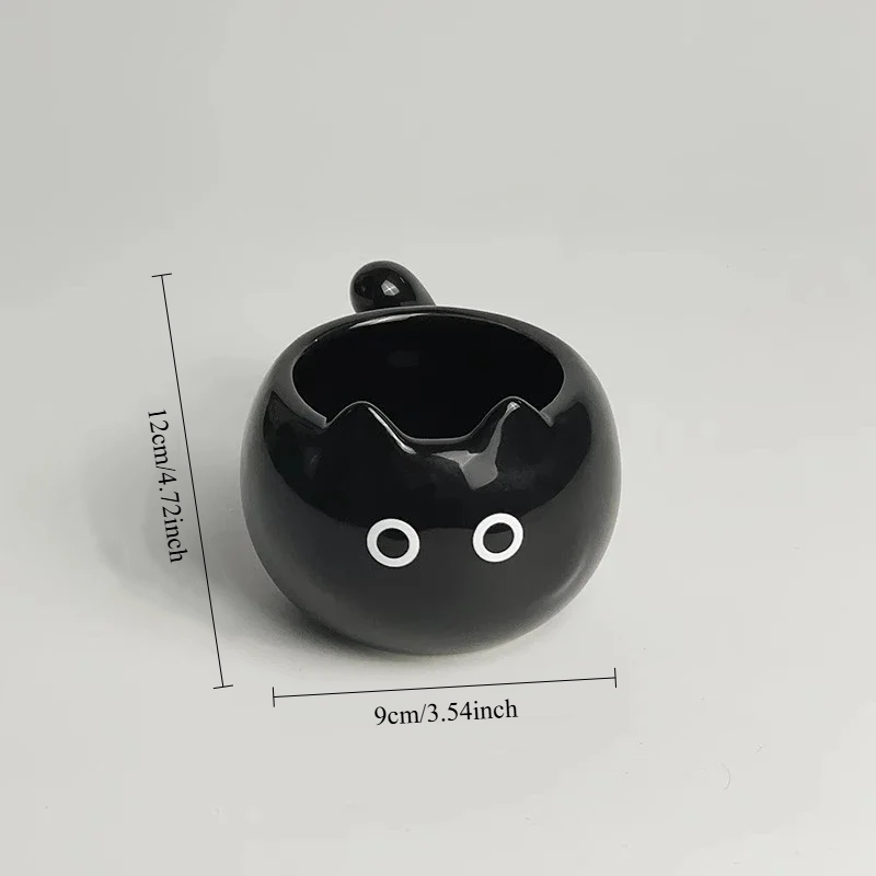 Taza de cerámica bonita, taza creativa con forma de gato siamés, tazas de café, taza de leche para oficina, utensilio para beber para el hogar, de cumpleaños divertido