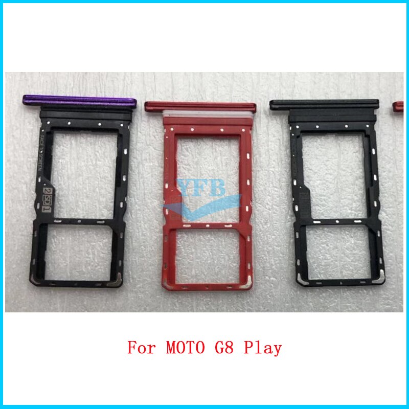 For Motorola Moto G8 Play Sim Card Tray SD Card Reader Socket Slot Holder Replacement Part