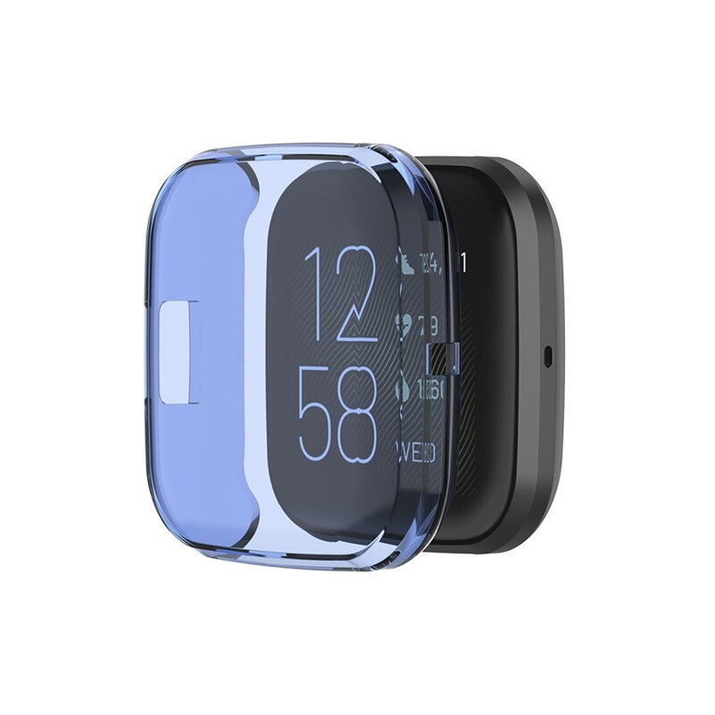 Volle Abdeckung für Fitbit versa 2 Weiche Ultra-Dünne Kristall Klar Protector Fall Uhr Screen Protector Uhr Zubehör: B