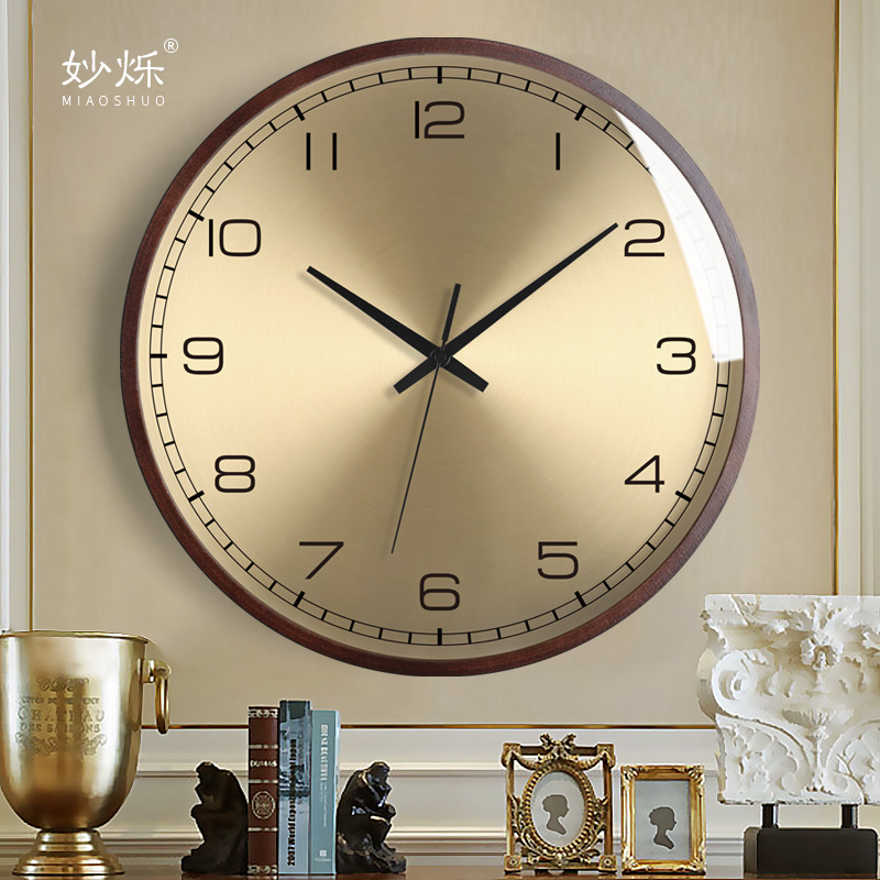 Große Wanduhr Holz Wohnzimmer Gold Uhren Zauberstab Wohnkultur Schlafzimmer Moderne Duvar Saati Luxus