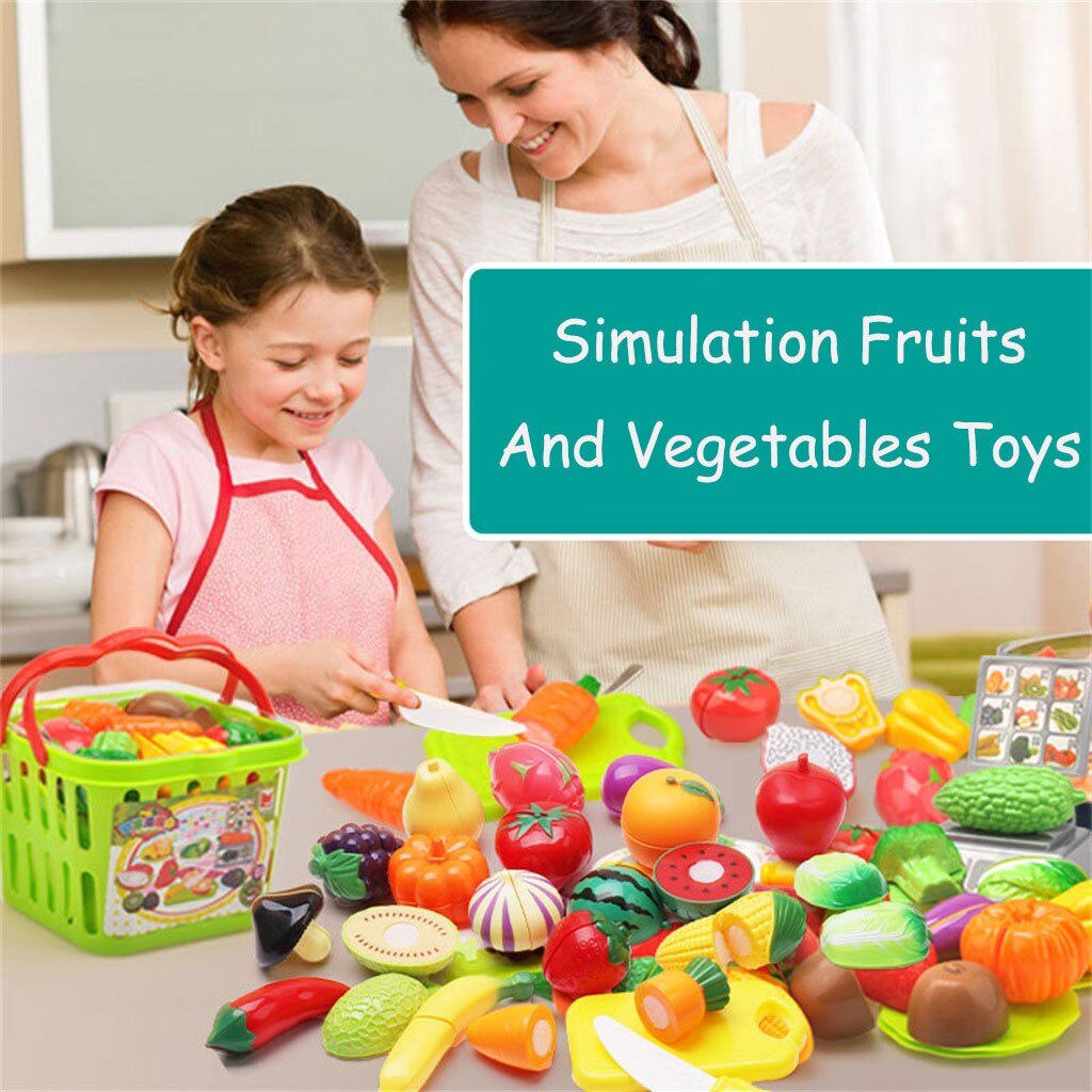 Boodschappen Speelgoed 6Pcs Ouder-kind Interactieve Snijden Fruit Groente Voedsel Pretend Play Kinderen Kid Klassieke Educatief Speelgoed