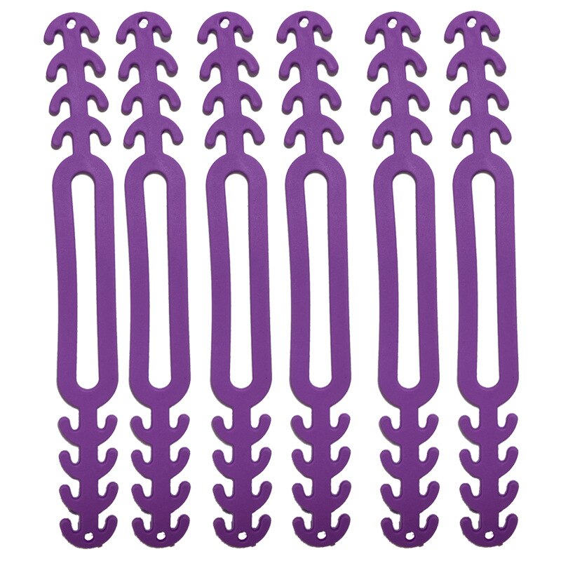 Máscara de extensão de máscara ajustável, corda de silicone unissex para crianças e adultos antiderrapante cordão para pendurar máscara ecológica com 10 peças: 10Pcs Purple