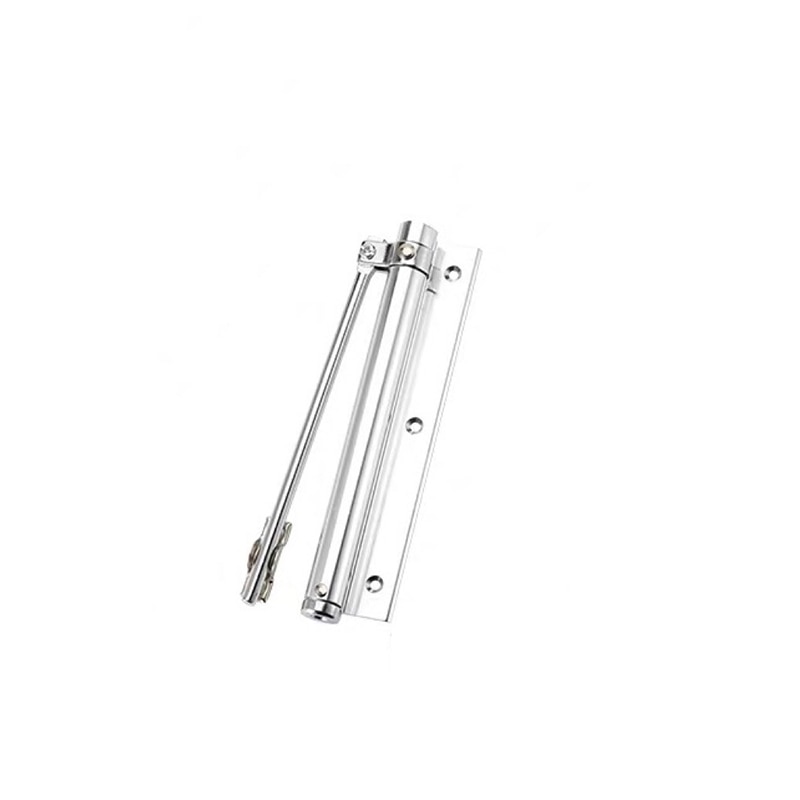 Automatic Door Self-Closing Hinge Adjustable Surface Mounted Automatic Spring Closing Door Closer Fire Rated Door Hardware: Silver