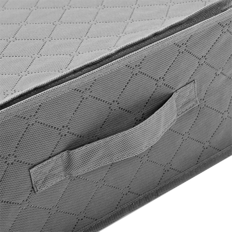 2Pcs Under Bed Clothes Item Storage Dustproof Storage Bag Container Clothes Organizer Foldable 5 Sections & Clear Window