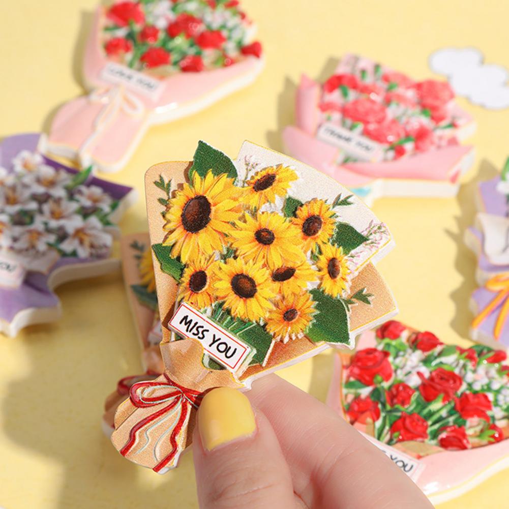 Fridge Sticker 3D Simulation Resin Refrigerator Magnets Sticker for Home