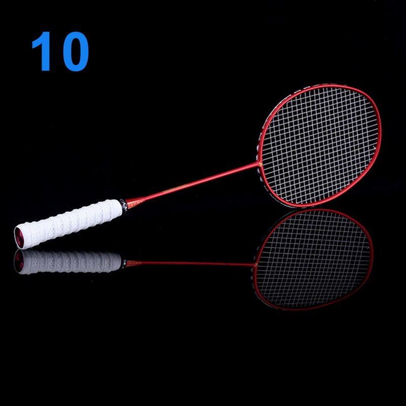 Ultralight 6U Badminton Racket Carbon Portable Free Grips Sports: 10