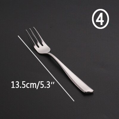 6pcs Stainless Steel Dinner Fork Table Fork set Salad Dessert Fruit Forks For Kitchen Dining Bar Dinner Fork Cutlery Set: 13.5cm