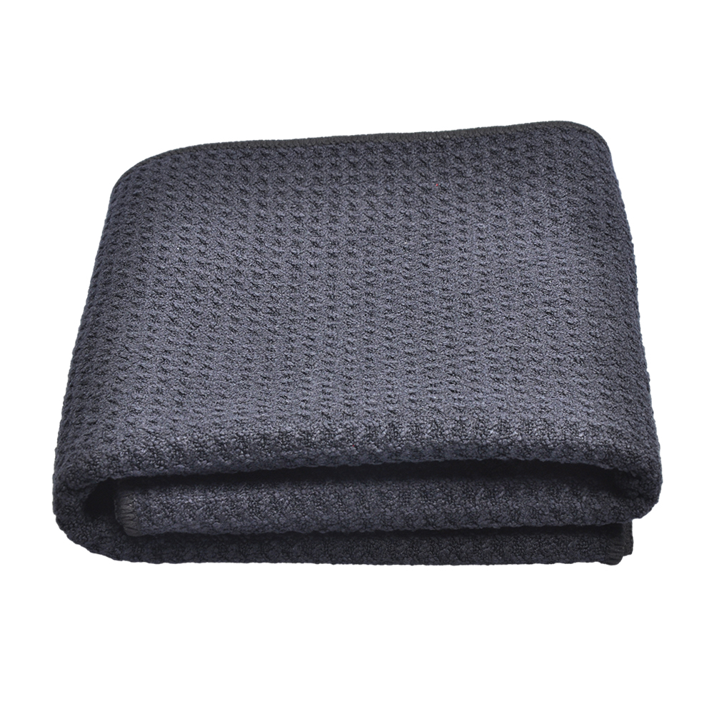 PGM asciugamano da Golf modello Waffle cotone con panno per la pulizia del moschettone asciugamano sportivo gancio in microfibra pulisce club palline borse mani: Black