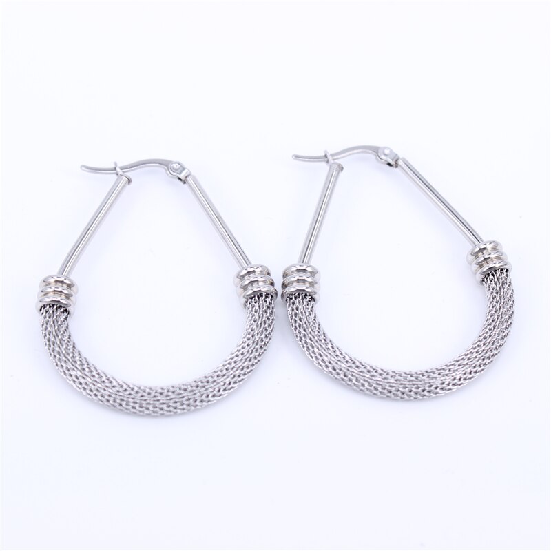 MGUB rond boucle d'oreille cerceau couleur or élément boucles d'oreilles de mariage pour les femmes LHEH13