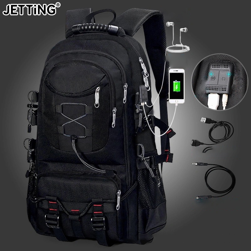 Multifunctional Travel Backpack Men Waterproof Business Bag Expandable USB Shoulder Bag Large Capacity 17.3 Laptop Bag Mochila