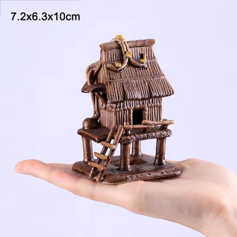 Aquarium Mini Keramik Panzer Haus Bungalow Ornamente Aquarium Fisch Panzer Decoornations Bonsai Landschaftsbau Dekor: K