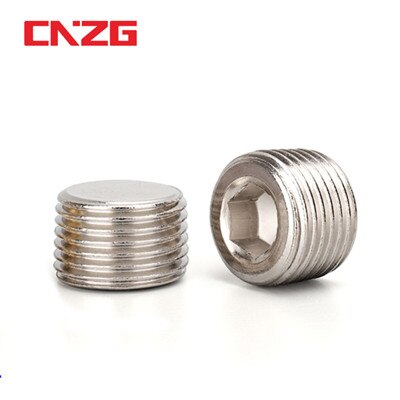 Kupfer 1/8 &quot;1/4&quot; 3/8 &quot;1/2&quot; 3/4 &quot;Außengewinde Durcheinander Rohr verhexen Kopf Ende Kappe Stecker passend zu Koppler Stecker Adapter: Eisen Pllug / 1
