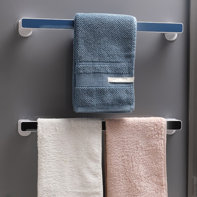 Selvklæbende håndklædeholder rack vægmonteret håndklædehænger badeværelse håndklædeholder hylde skoholder hængende badeværelse arrangør