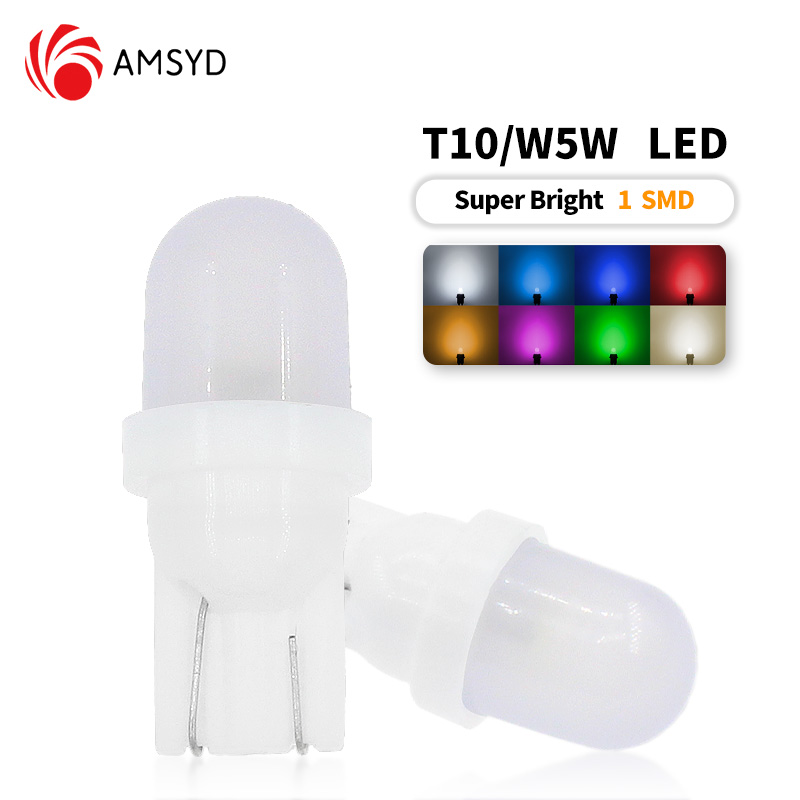 10 pièces T10 5W5 baïonnette 1SMD LED Pinball Machine ampoule lampe Non fantôme Anti scintillement DC6V blanc jaune ambre rouge rose