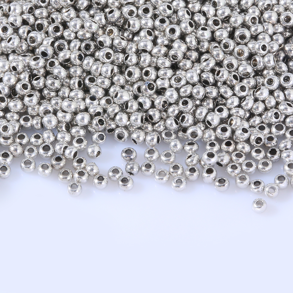 Cuentas de vidrio metálicas de 2mm, 11/0, espaciador redondo checo brillante, cuentas de semilla de corneta de cristal para fabricación de joyas, collar, pulsera, accesorios Diy: Rojo