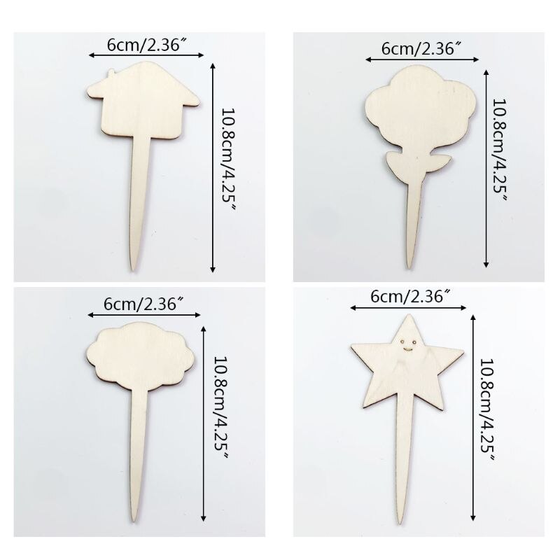 50pcs Eco-Friendly Wooden Plant Labels Sign Tags Garden Markers for Seed Potted Herbs Flowers Vegetables