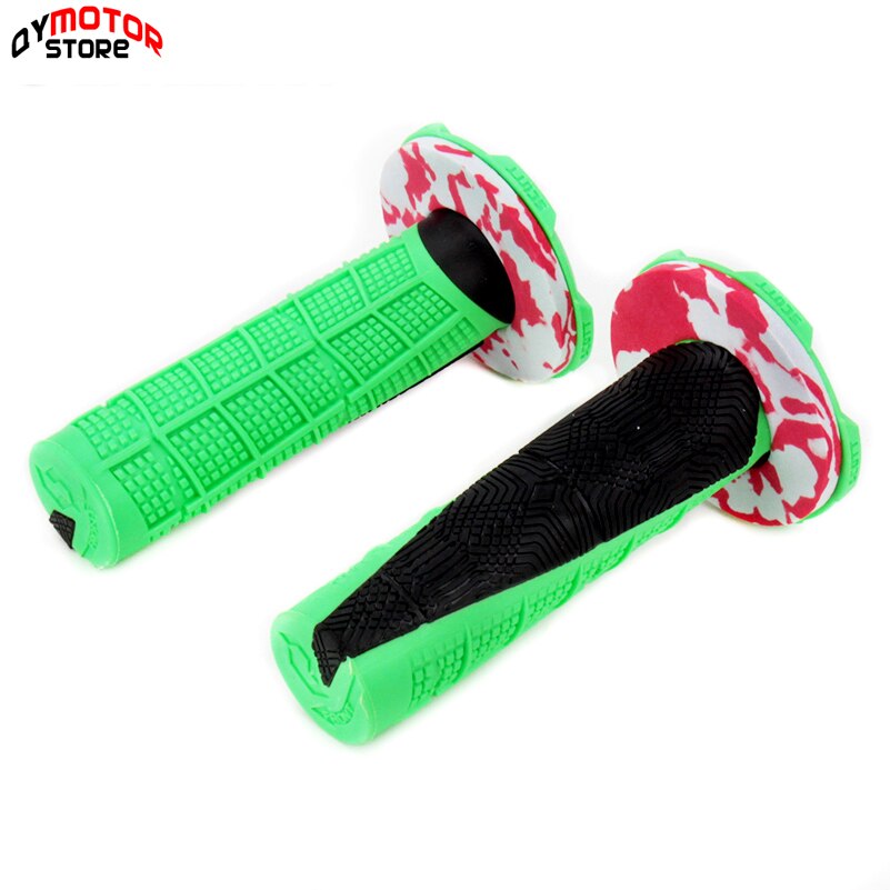 6 kleuren universeel stuur 7/8 " motorfiets handgrepen rubber moto gp stuurgrepen: Groente