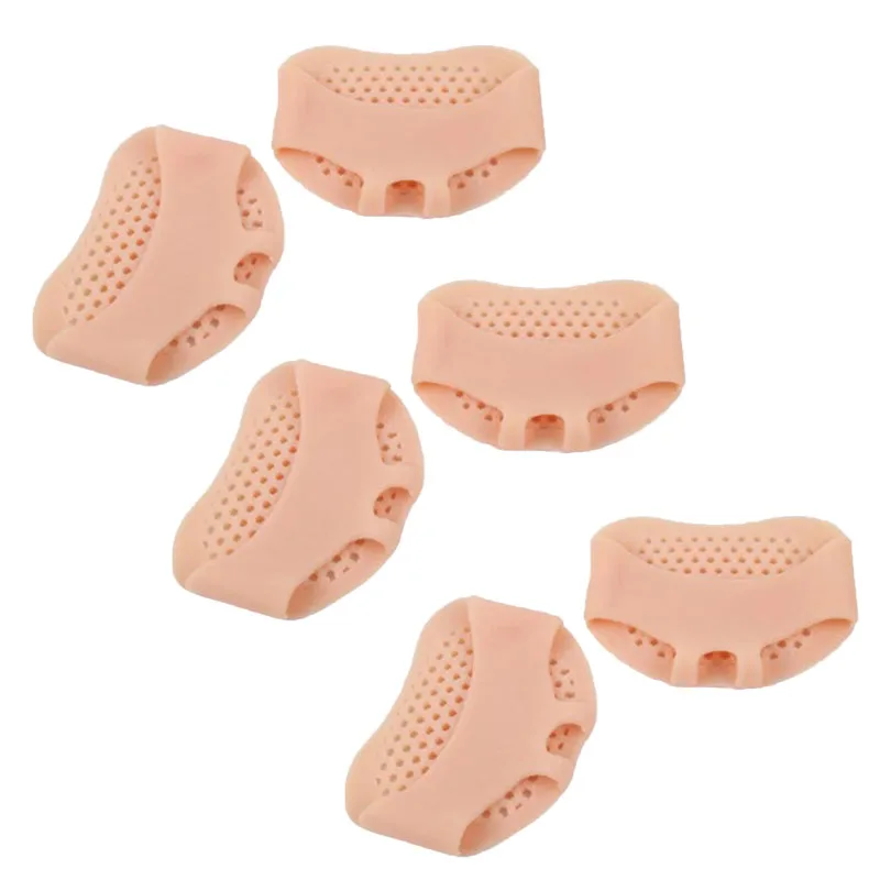 2/4/6/8 Stück Silikon-Schutzpolster Vorfuß-Gel-Pads Plantarfasziitis Fußschmerz-Linderungseinlagen Fußblasen-Pflegekissen: Rosa