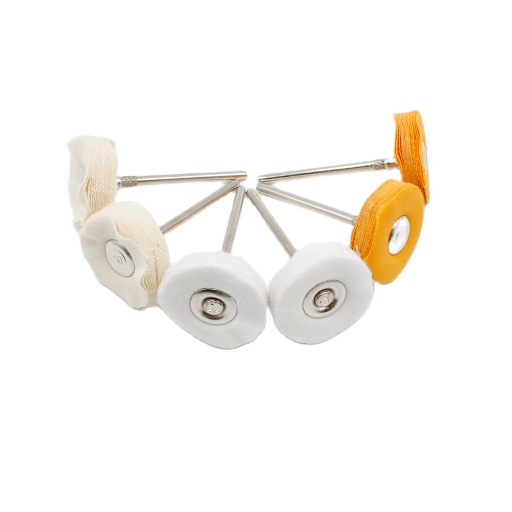 20pz Spazzola per lucidatura gioielli Feltro di lana di cotone Rettifica Levigatura Testa Abrasiva Lucidatura Ruota 2.35MM Gambo Trapano Utensile rotante: Rosso