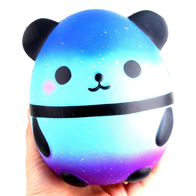 15CM big squishy slow rising jumbo lanyard Squishy Slow Rising Starry sky panda squeeze lanyard for keys groot phone strap: Sky Blue
