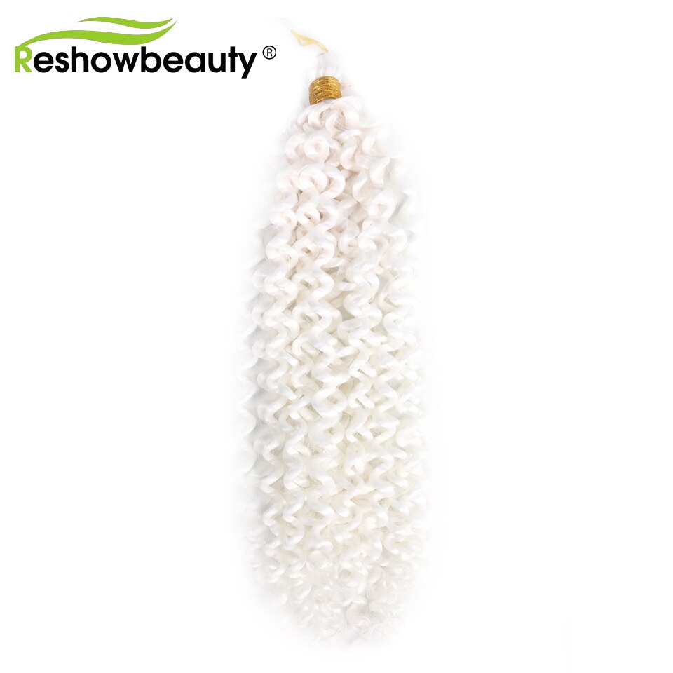 Hair Extension Water Wave Hair Bulk 14 inch 100g/piece Crochet Synthetic Braiding Hair Crochet Braids Hair Reshowbeauty: White