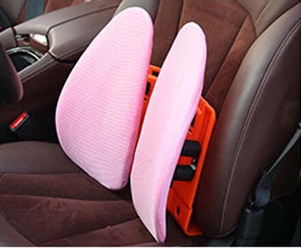 Bilsæde lændestøtte universal ventilativ sædehynde til kontorindustriens interiør tilbehør: Lyserød og orange