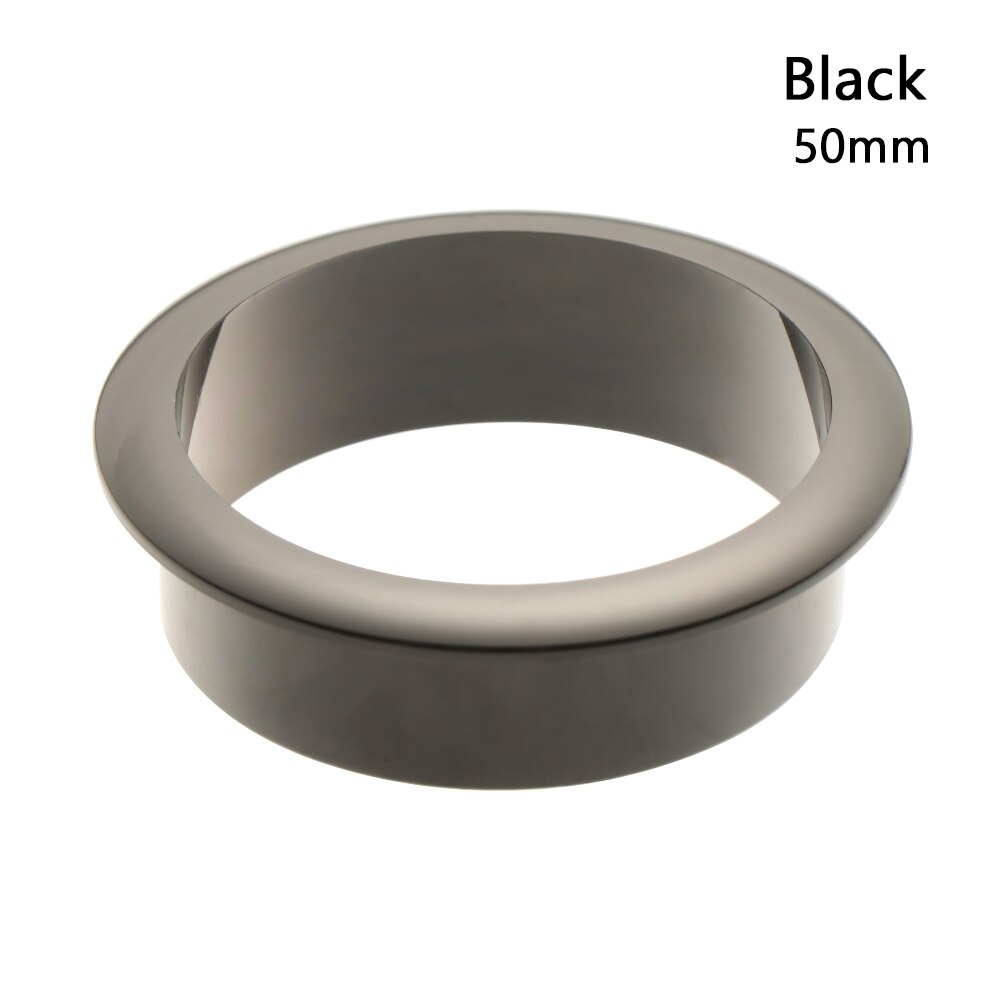 1Pc 25-80MM Desk Wire Hole Cover Computer Grommet Table Cable Outlet Port Buckle Line Organizer Desk Table Cable Fastener: 50mm	black