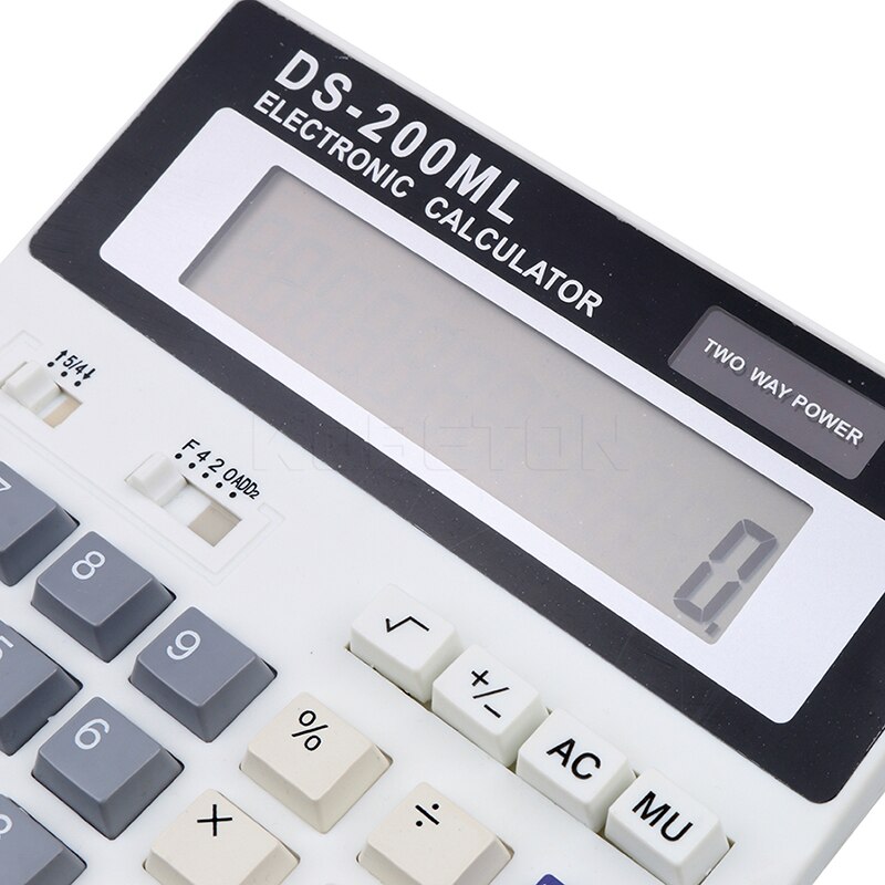 2022 Big Buttons Office Calculator Large Computer Keys DS-200ML Muti-function Computer Battery Calculator