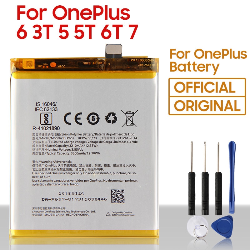 Original Ersatz Batterie BLP637 BLP685 BLP699 BLP743 BLP745 Für OnePlus 1 2 3T 5 5T 6 6T 7 7 Pro 7T 7T Pro Telefon Batterien