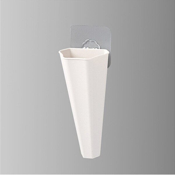 Hydroponisk væghængende blomsterpotte plast doven floret flaske plantevase beholder glasvæg blomsterpotter til hjemmekontorindretning: Strip hvid