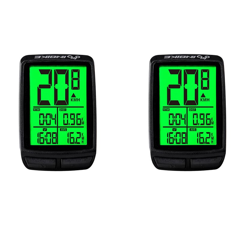 INBIKE Ordinateur De Vélo Sans Fil Étanche VTT Vélo Compteur De Vitesse Vélo LED Compteur Velo Accessoires GPS Cyclocomputer: 2 PCS