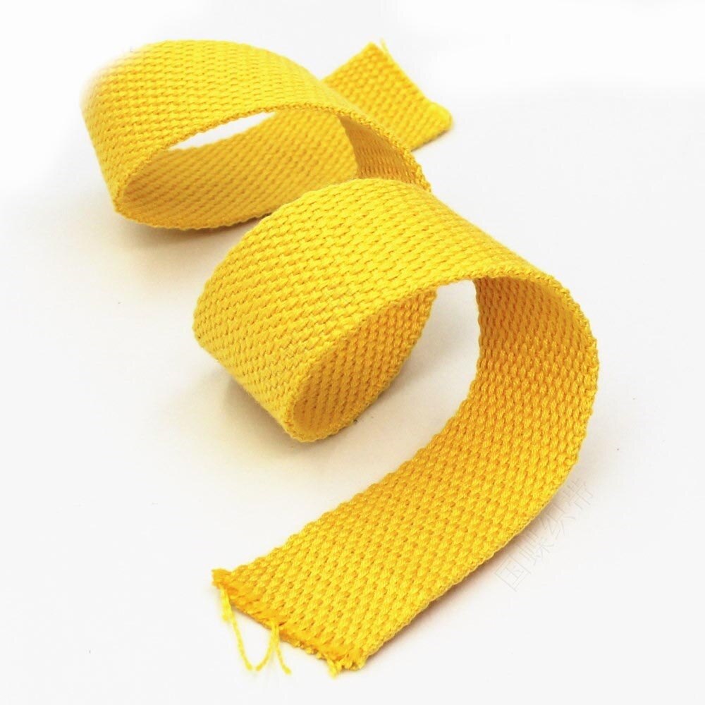 8 jardów 25mm 1.5mm gruba poliestrowa taśma bawełniana taśma plecak płócienny wstążki do ubrania DIY etykiety akcesoria do szycia dekoracji: Yellow