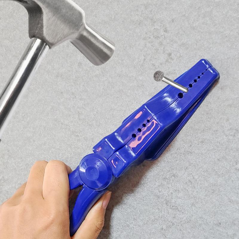 Hämmern Hilfs- Zange tragbar Nagel Fest Halter Plastik Nagel Halter Nagel Plier verhindern schlagen Sicherheit Plier Haushalt Werkzeug