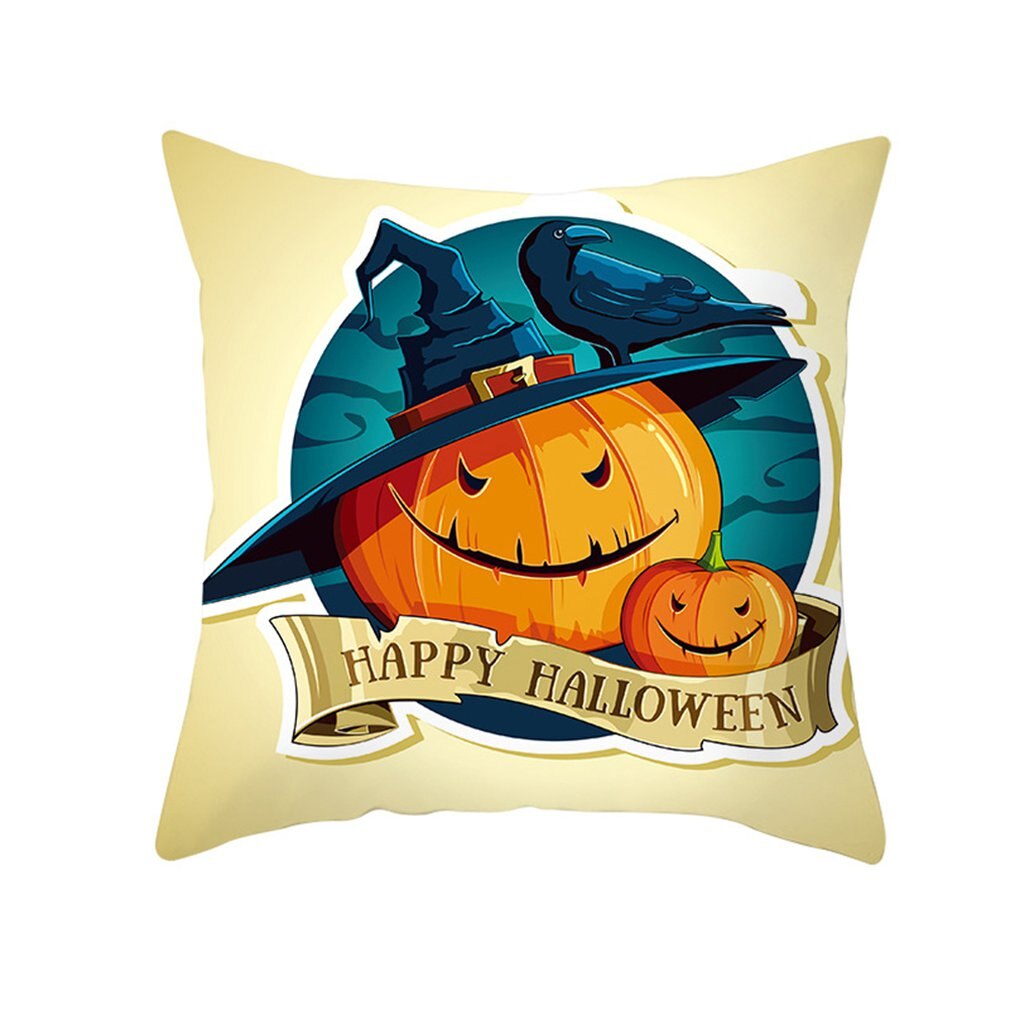 Halloween Decoratie Voor Thuis Cartoon Pompoen Vleermuis Ghost Kussensloop Horror Halloween Party Benodigdheden Accessoires Haloween Ornament: Black