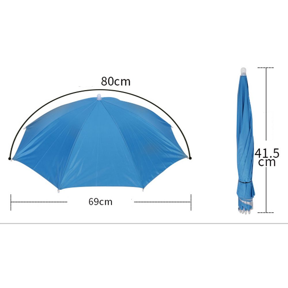 Paraguas portátil, sombrero a prueba de viento, cabeza de pesca, sombrilla, equipo de lluvia, paraguas plegable para exteriores, sombreros para cabeza de playa y acampada