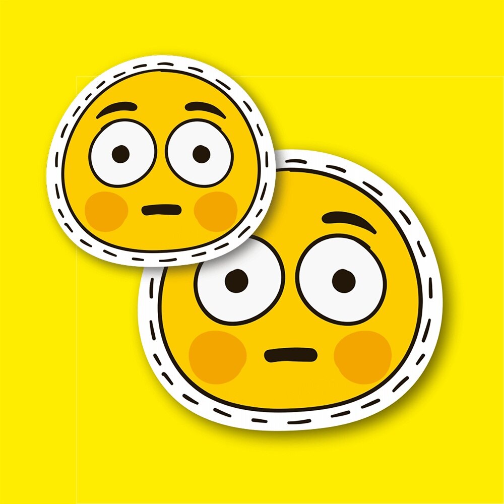 Blushes Glow Emoji Laptop and Phone Sticker-Decal 5cm and 3cm 2'li Set