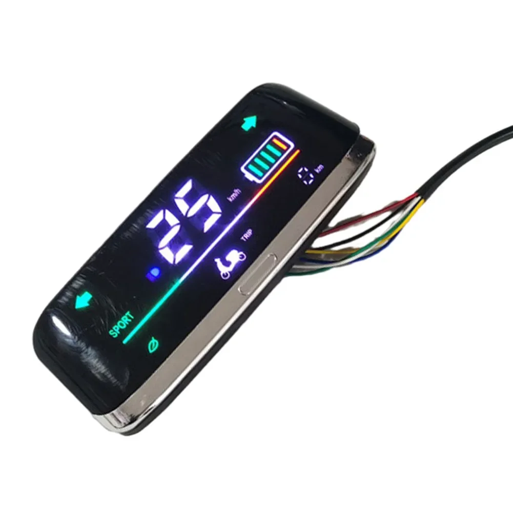 Electric Bicycle E-Scooter Wide LCD Display Motor Speedmeter Screen 48-72V Display Replacement Ebike Accessories: light green