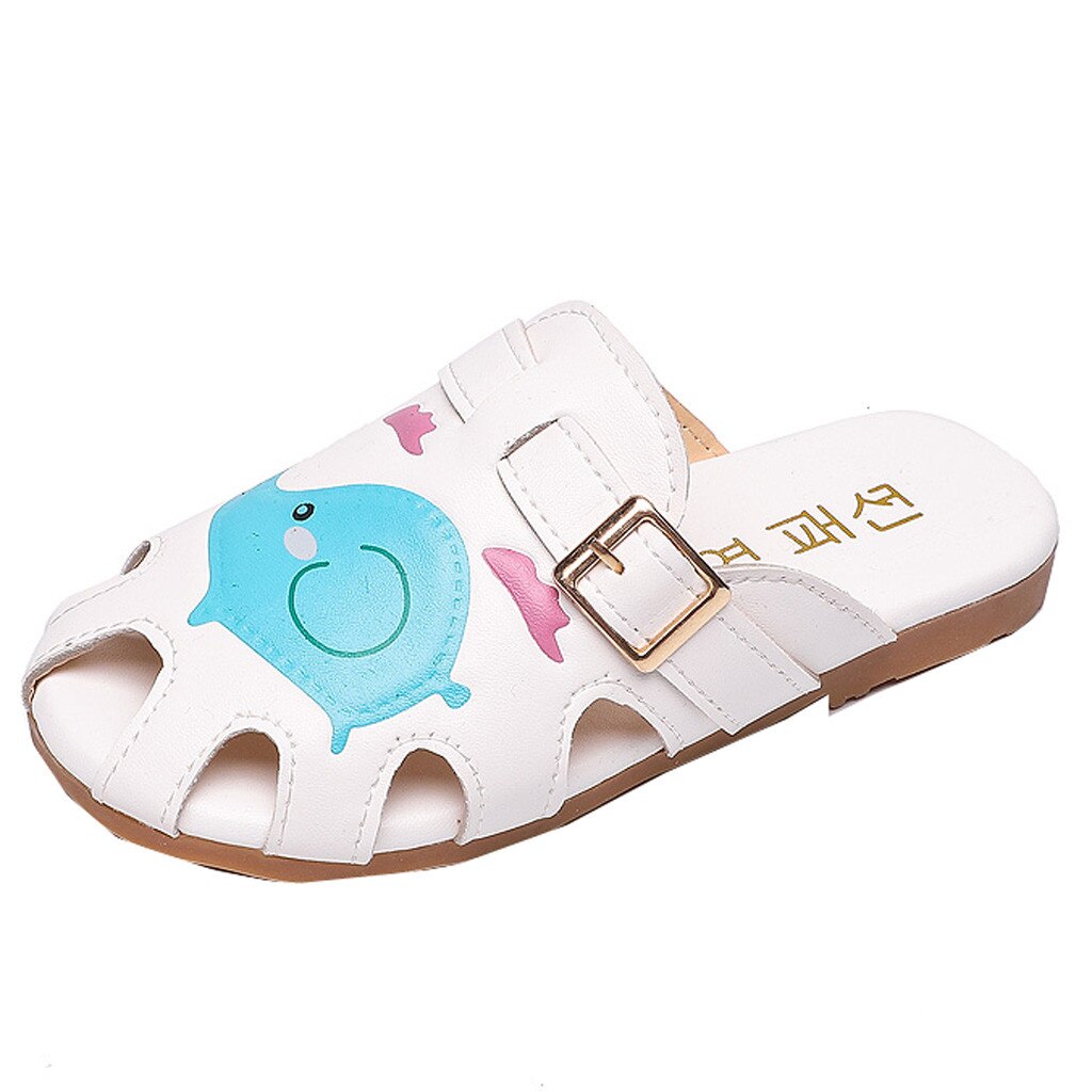 Mode Kinderen Jongens Meisjes Zomer Dier Lederen Slipper Casual Sandalen Schoenen: Blue / 9
