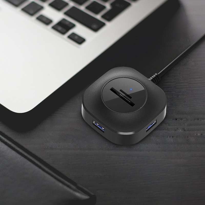 Usb 3.0 hub hub, usb 3.0 geheugenkaart sd / tf kaartlezer splitter leesbare u-schijf