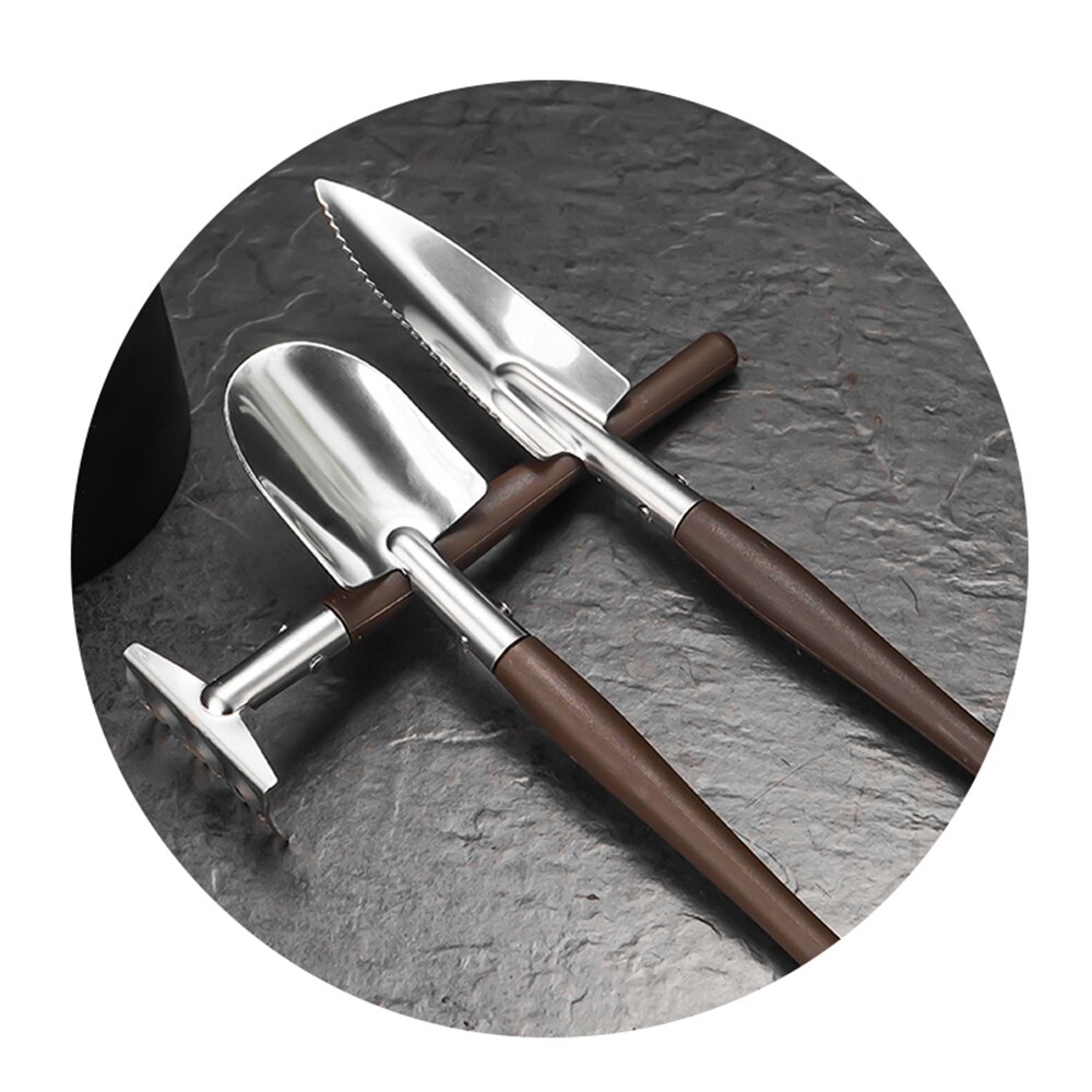 Japanese Gardening 3-Piece Mini Portable Garden Bonsai Shovel Rake Shovel Plant Transplantation Agricultural Cultivation Tool