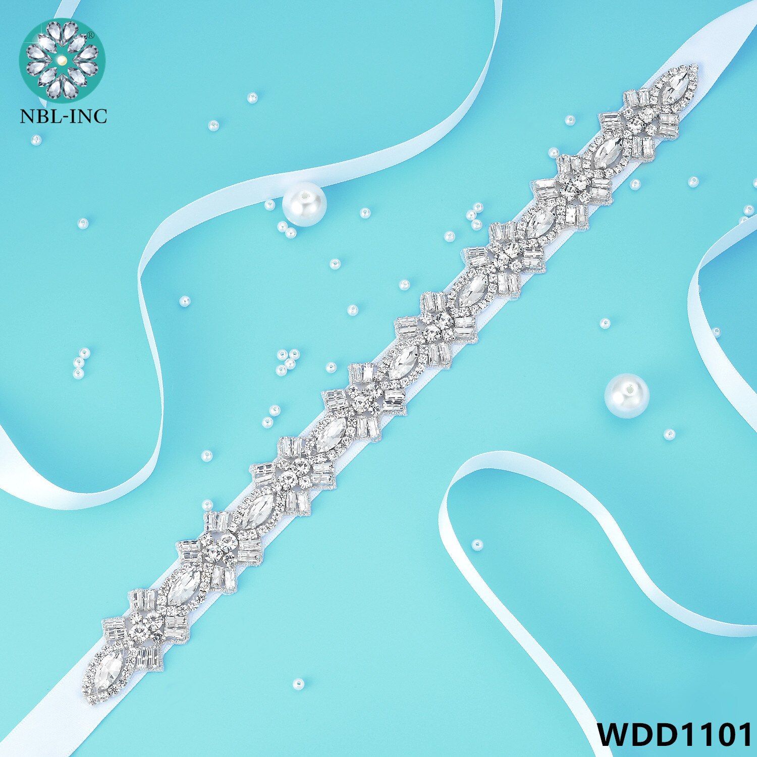 (1Pc) Strass Bruids Riem Bruiloft Met Kristal Diamant Trouwjurk Accessoires Riem Sash Voor Trouwjurk Wdd