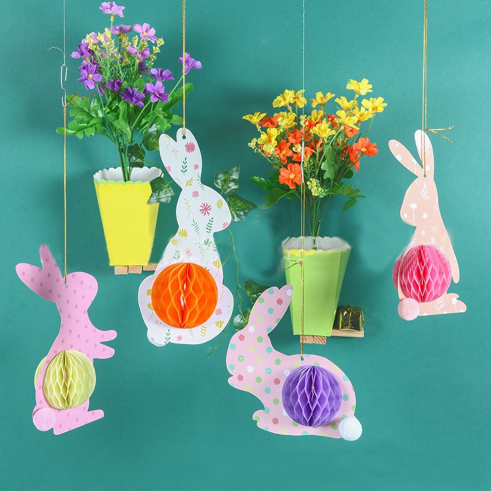 Easter Hanging Swirl Decorations Ceiling Hanging decor Easter Bunny Eggs Chick Carrot for Home Office School Easter Party decor