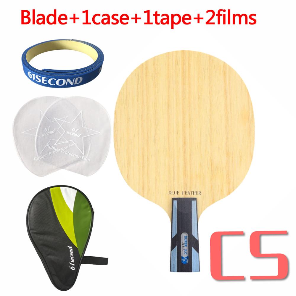 Sword Blue Feather Table Tennis Racket Super Fiber Jlc Ping Pong Blade: CS with H 1 case
