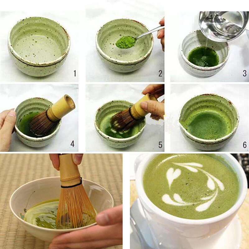 Juego de brochas japonesas de bambú para té verde, té, té, ceremonia, cuchara, accesorios de cocina