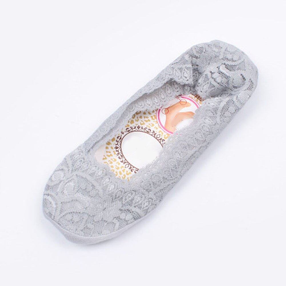 Spring Summer Women's Socks Lace Thin Non-Slip Silicone Invisible Girls Woman Ankle Socks Peas Shoes Low Cut Socks: 14